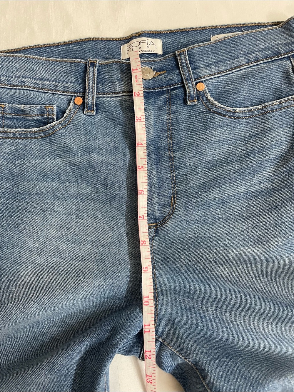 Sofía by Sofia Vergara Women’s Mid-Blue High-Rise Melisa Flare Jeans Size 4 - Picture 7 of 13